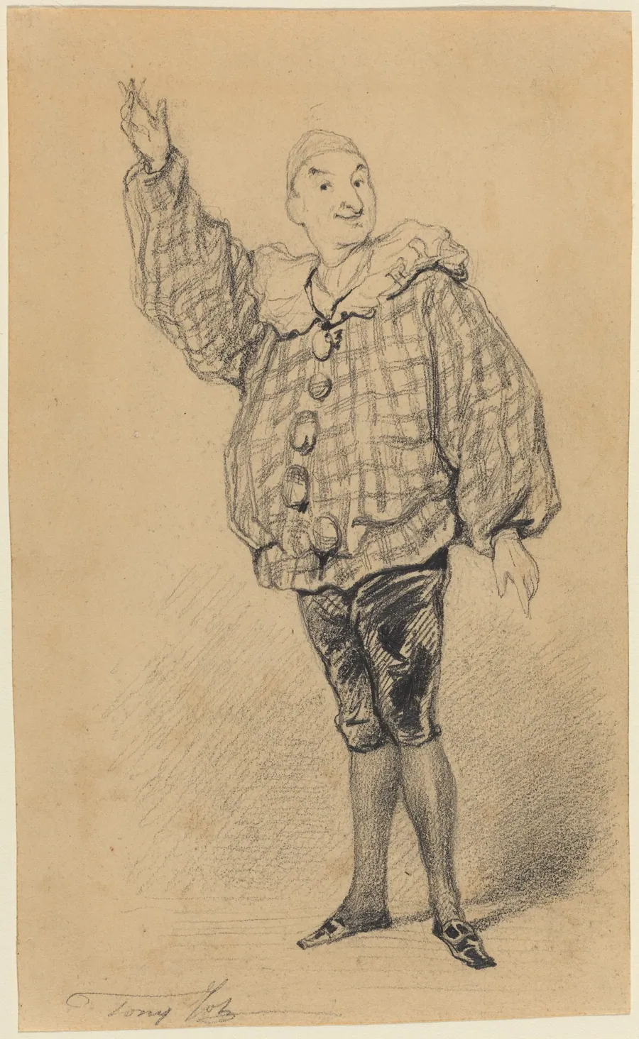 Lepeintre Ainé in the Role of Paillasse by Tony Johannot