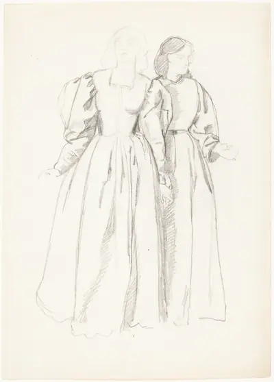 Study of Two Young Women [recto]
