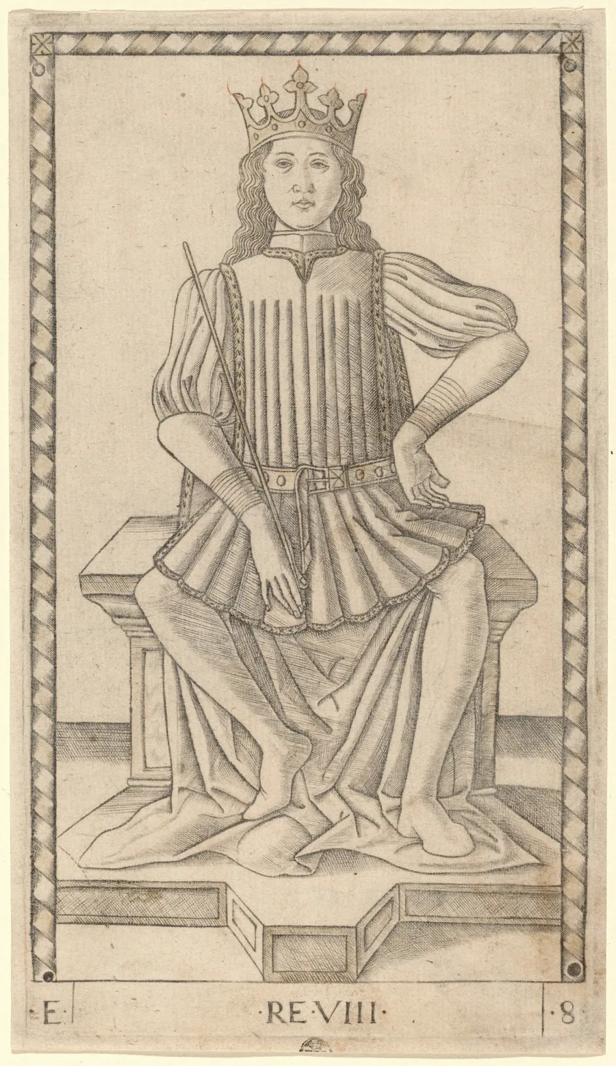 Re (King) by Master of the E-Series Tarocchi