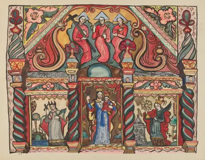 Plate 21: Main Altarpiece: From Portfolio "Spanish Colonial Designs of New Mexico"