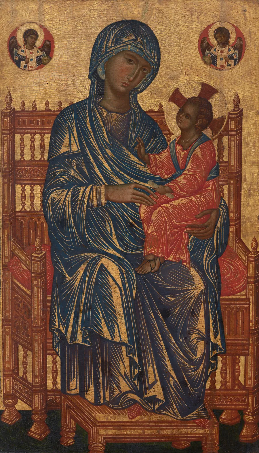 Enthroned Madonna and Child by Byzantine 13th Century