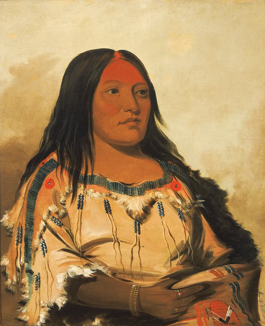 Eeh-nís-kim, Crystal Stone, Wife of the Chief by George Catlin, born Wilkes-Barre, PA 1796-died Jersey City, NJ 1872