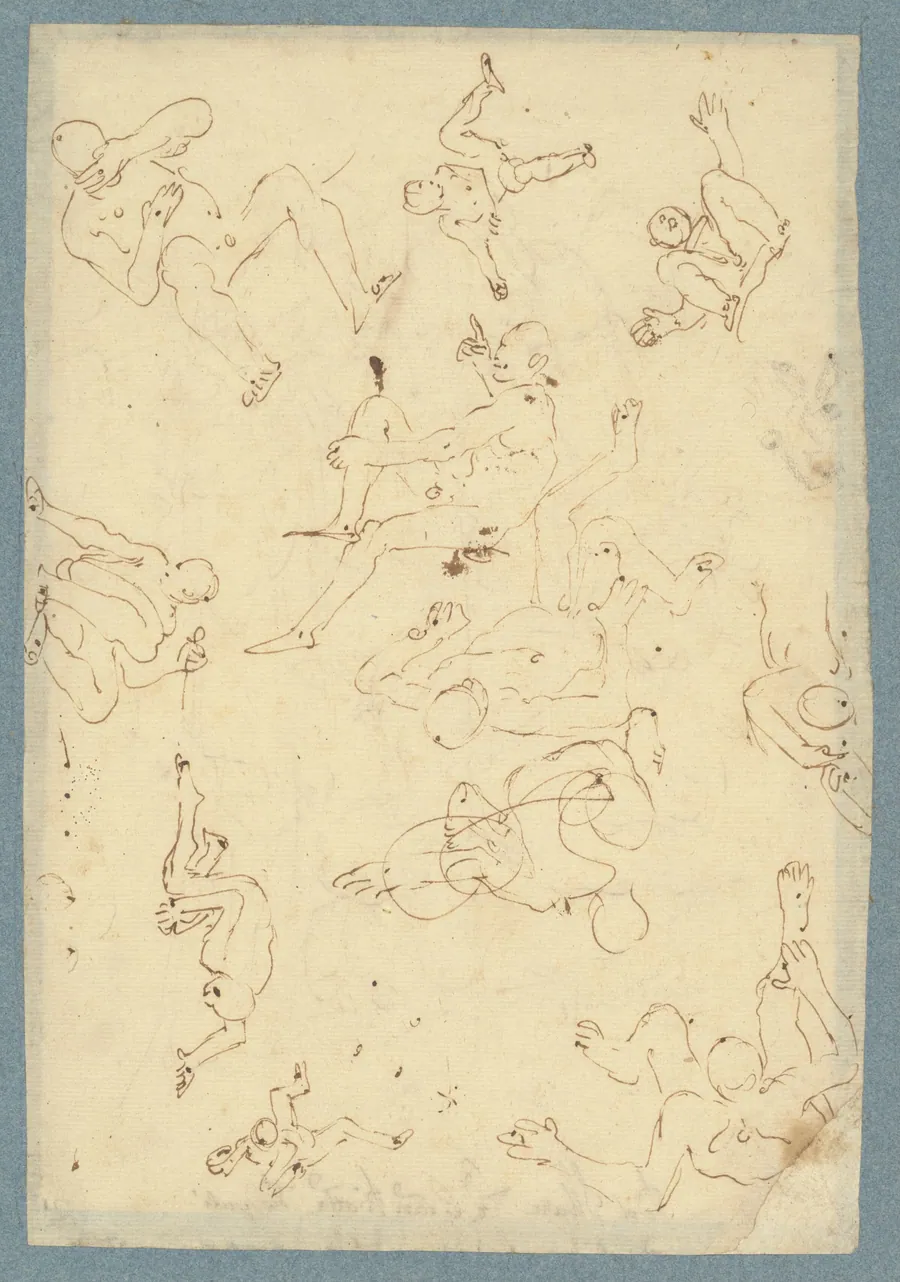 Figure Studies (recto) by Giovanni Battista Tiepolo