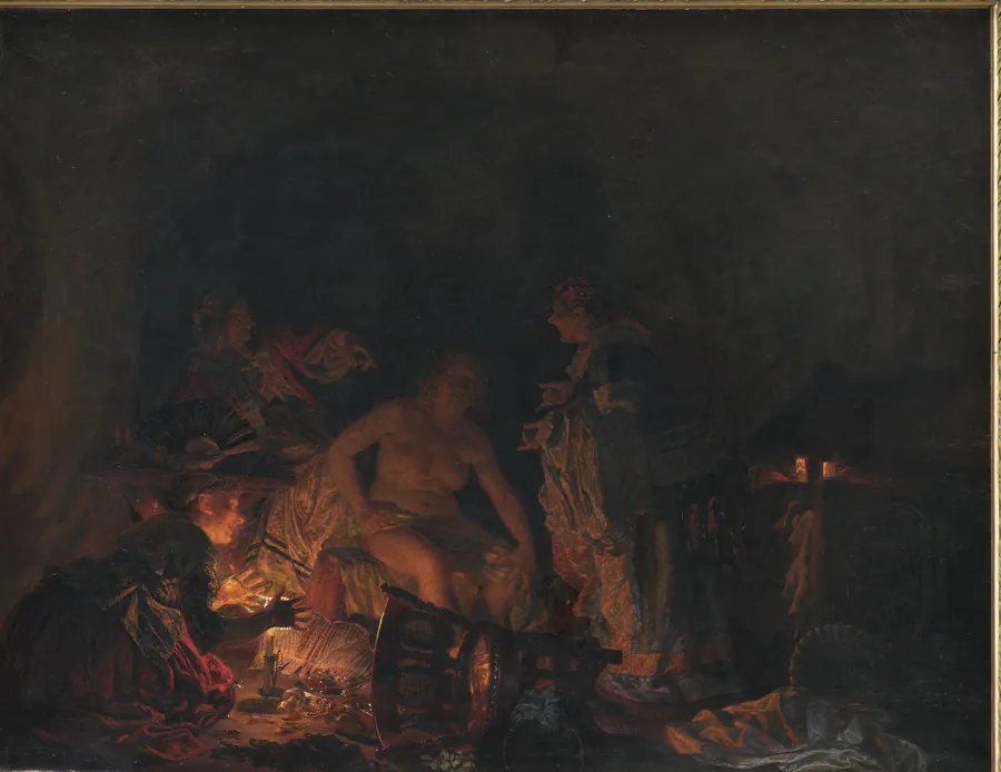 Leonora Christina undersøges i fængslet by Kristian Zahrtmann