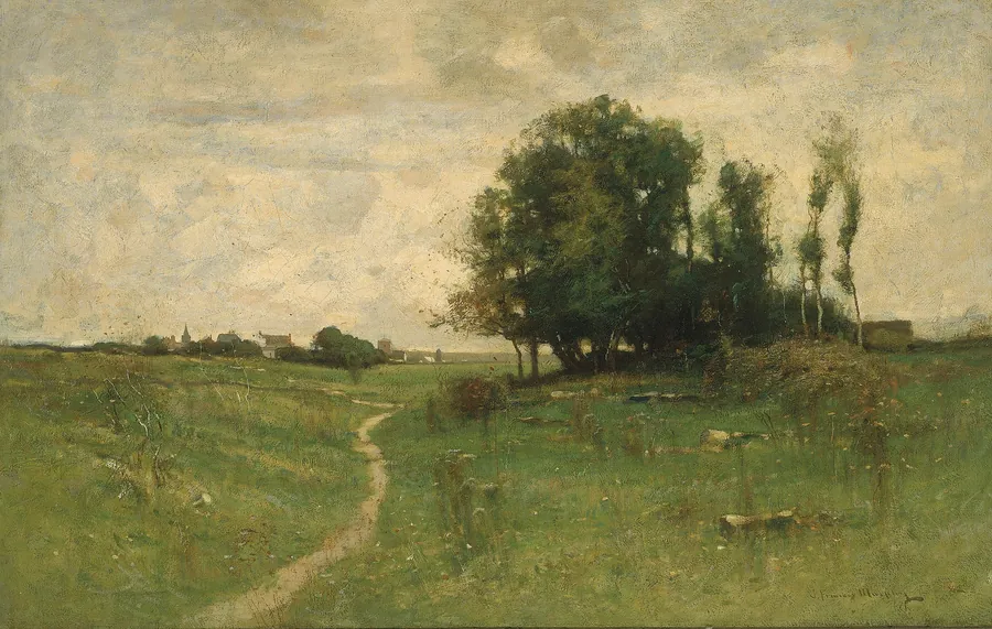 The Path to the Village by J. Francis Murphy, born Oswego, NY 1853-died New York City 1921