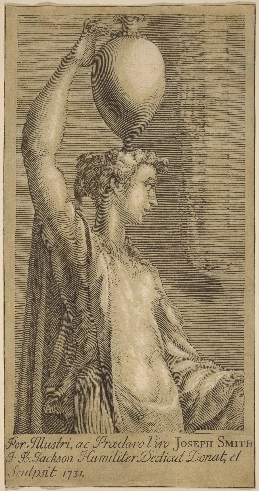 Woman Standing Holding a Jar on the Head by John Baptist Jackson