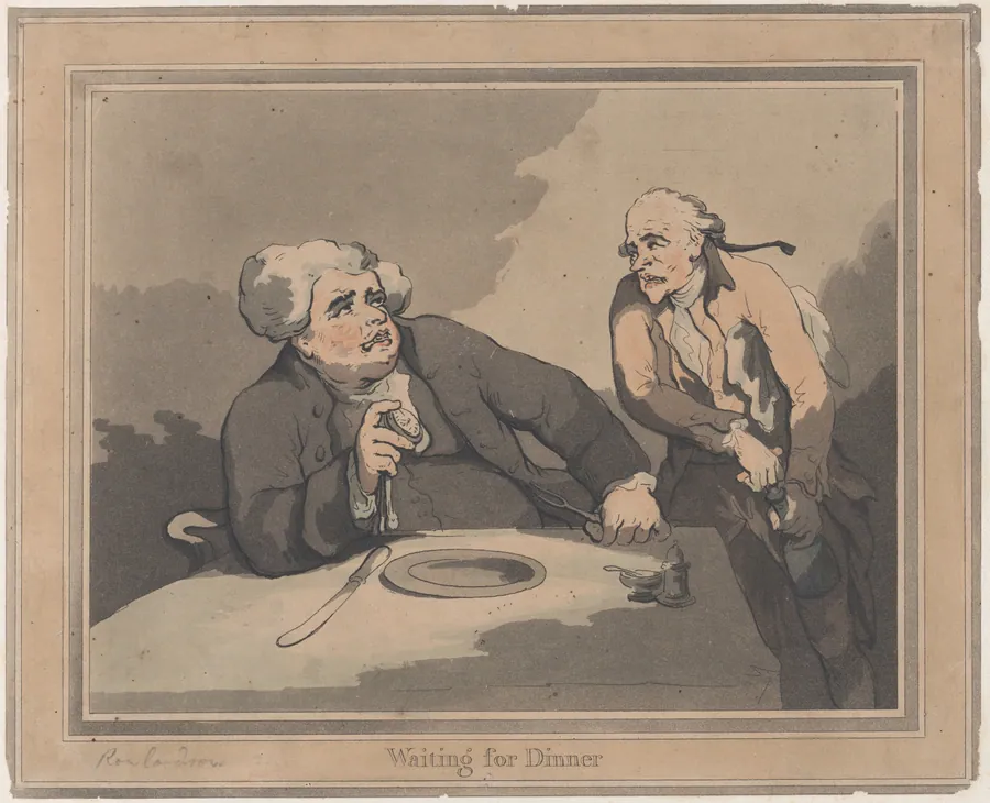 Waiting for Dinner by Thomas Rowlandson
