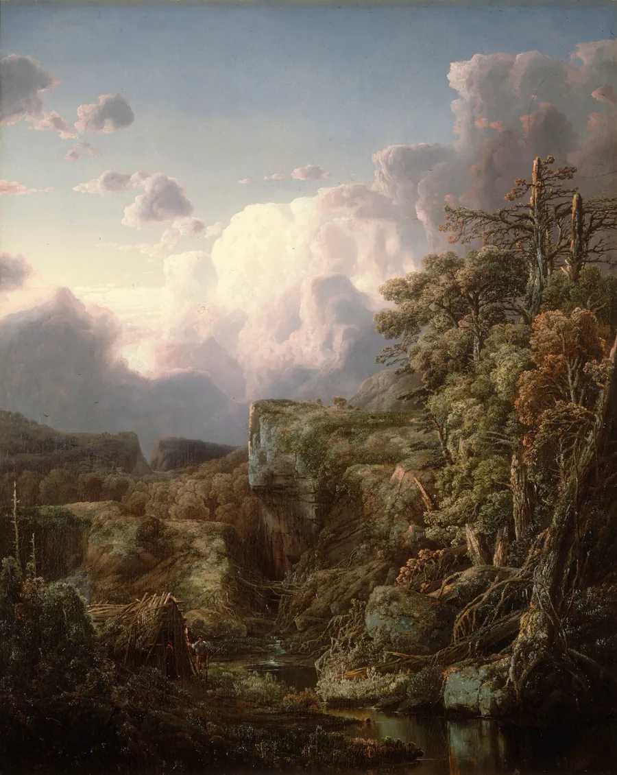Mountain Landscape by William Louis Sonntag, born East Liberty, PA 1822-died New York City 1900
