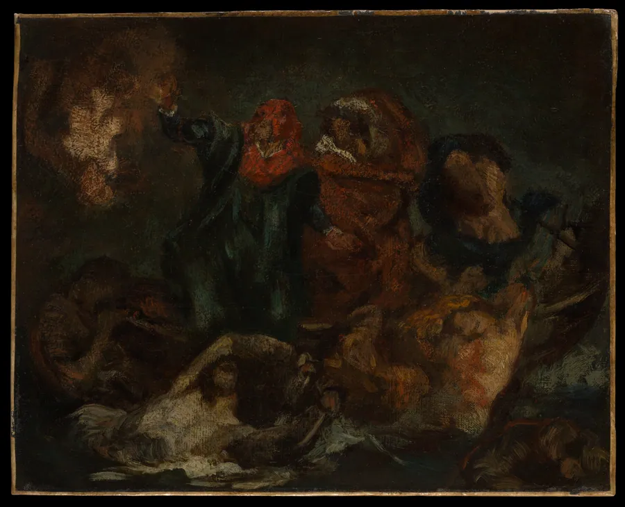 Copy after Delacroix's "Bark of Dante" by Edouard Manet