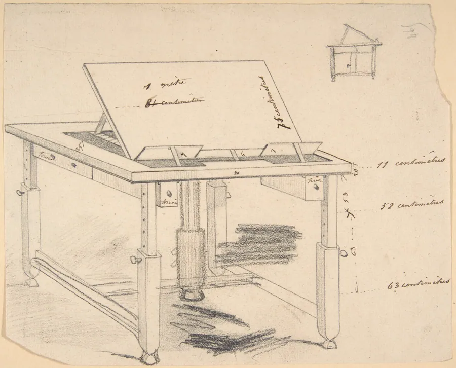 Project for a work table by Félicien Rops