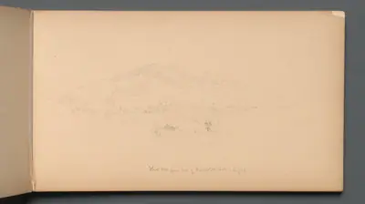 Sketchbook, page 12: "White Mountians from foot of Randolph Hill"