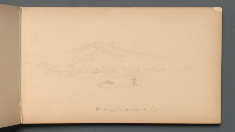 Sketchbook, page 12: "White Mountians from foot of Randolph Hill" by Sanford Robinson Gifford