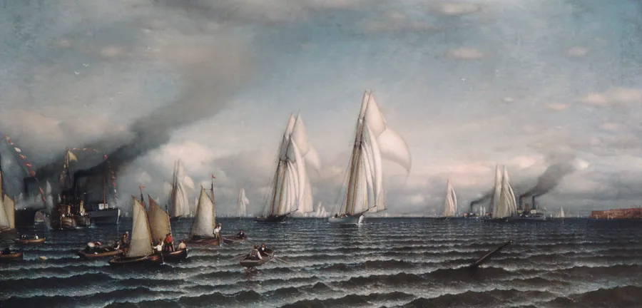 Finish—First International Race for America's Cup, August 8, 1870 by Samuel Colman