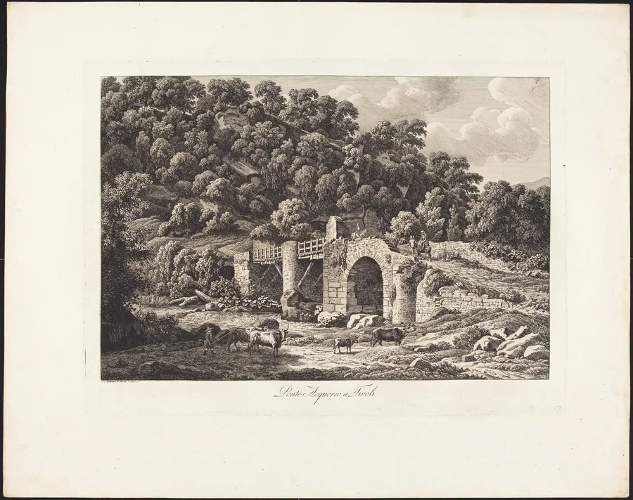 Ponte Acquoreo a Tivoli by Johann Christian Reinhart