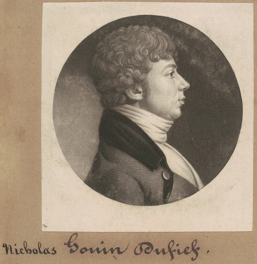 Nicholas Gouin Dufief by Charles B. J. Févret de Saint-Mémin