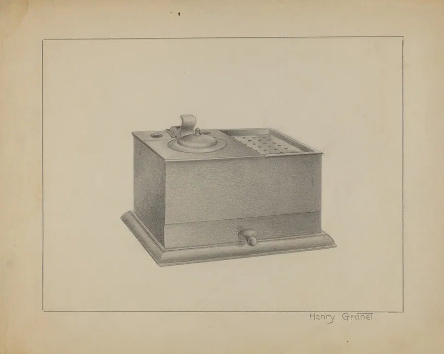 Pewter Inkwell by Henry Granet