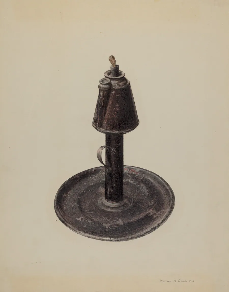 Whale Oil Lamp by Herman O. Stroh