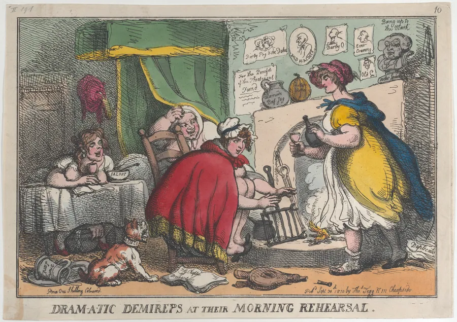 Dram-a-tic Demireps at their Morning Rehearsal by Thomas Rowlandson