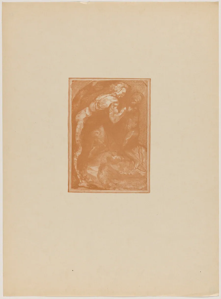 Michel Ange modelant l'esclave (Michelangelo Sculpting "The Slave") by Auguste-Hilaire Léveillé