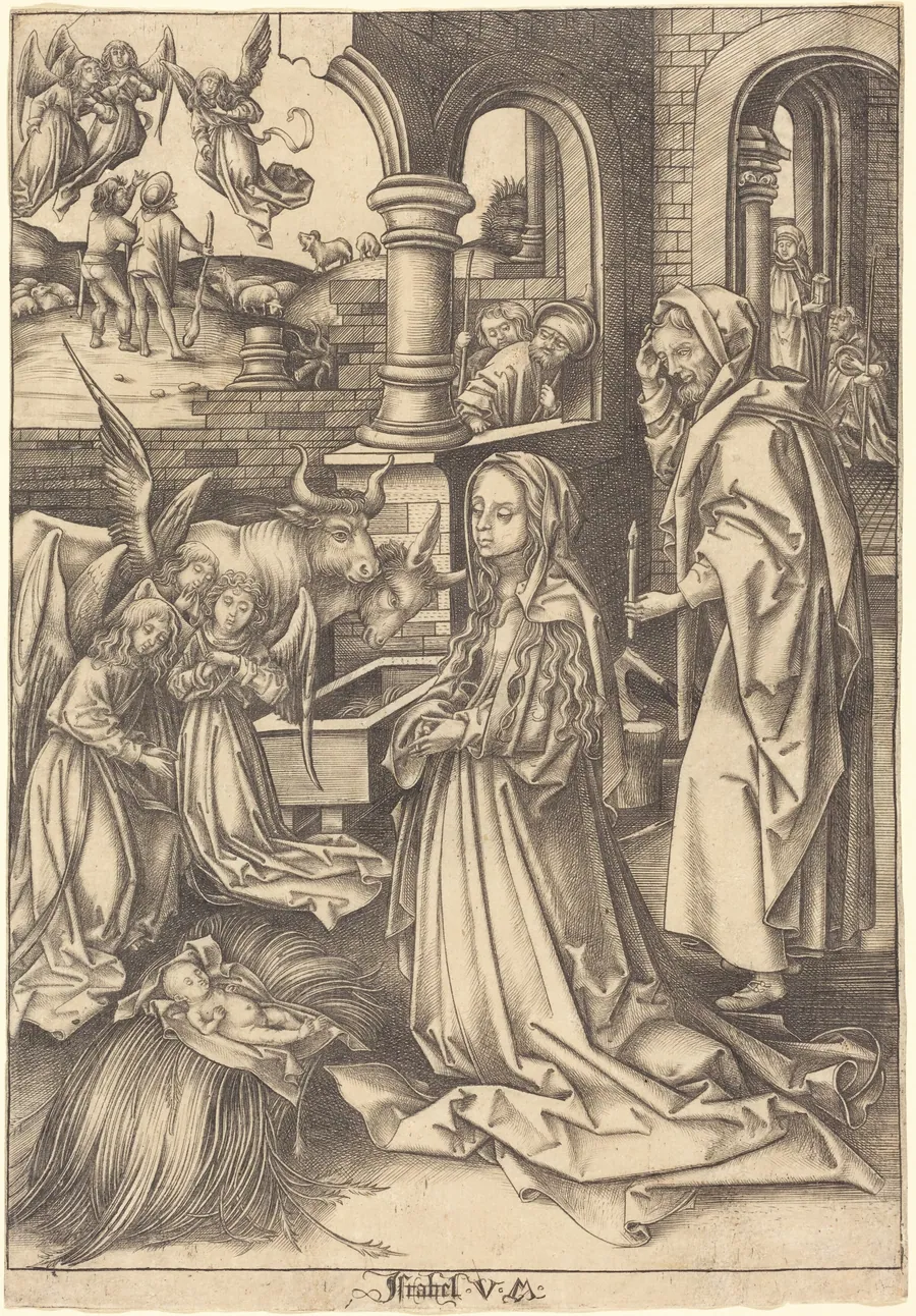 The Nativity by Israhel van Meckenem