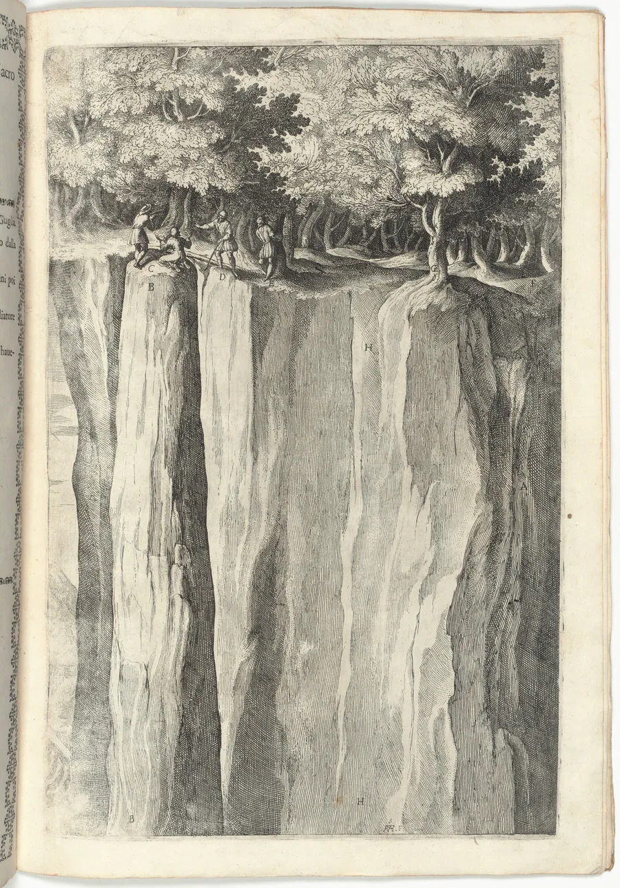 The Rock of Brother Wolf (Sasso di fra' Lupo) [plate V] by Jacopo Ligozzi