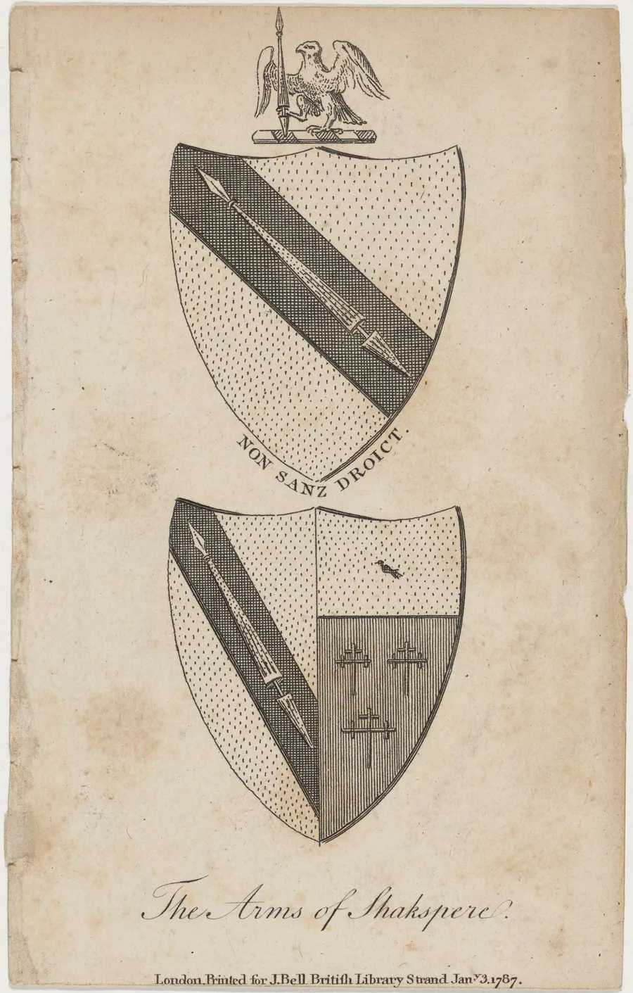 Coat of Arms of Shakespeare by Unknown 19th Century