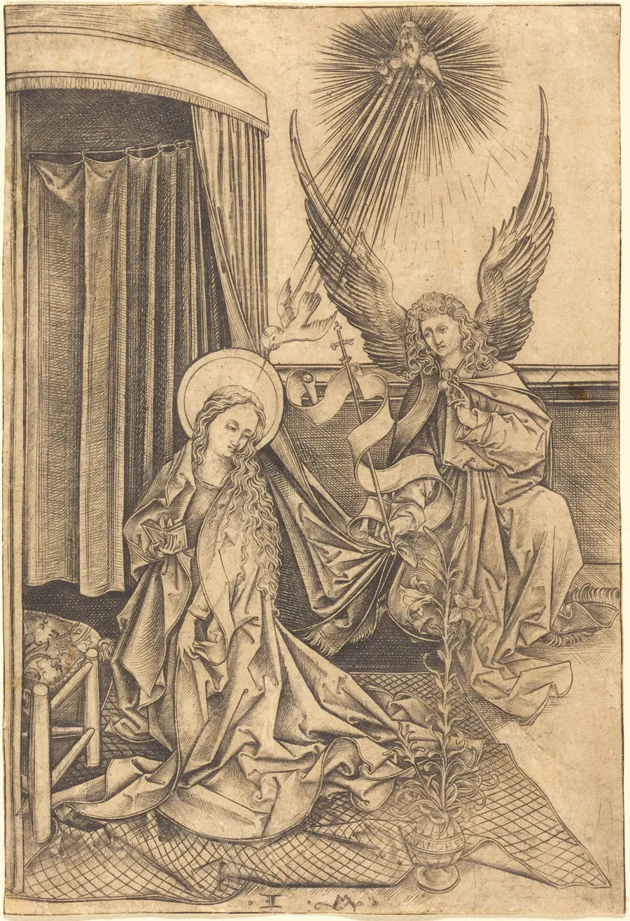The Annunciation by Israhel van Meckenem