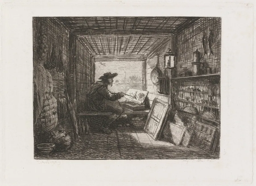 Studio on the Boat (Le Bateau-atelier) by Charles-François Daubigny