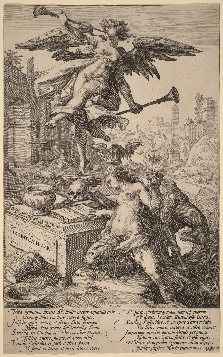 The Allegory of Fame and History by Hendrick Goltzius