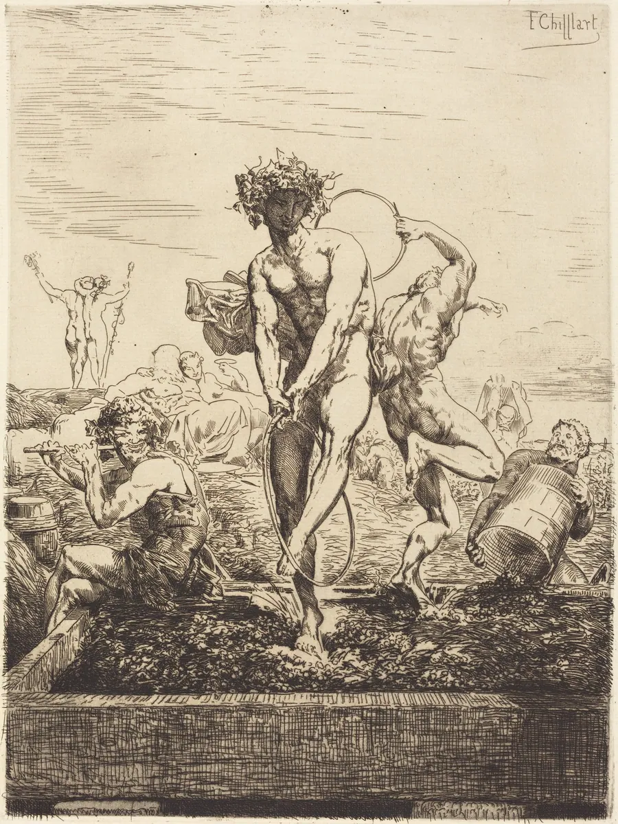 Grape Harvest by François-Nicolas Chifflart