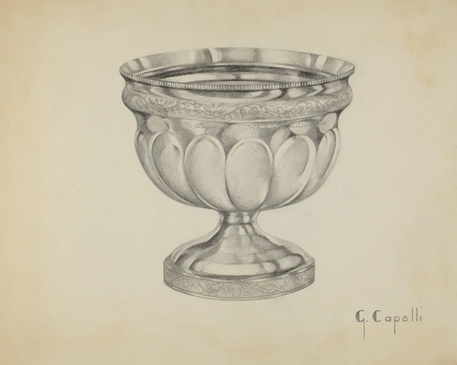 Silver Waste Bowl by Giacinto Capelli