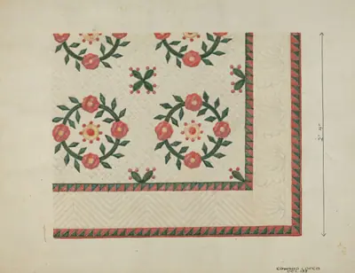 Quilted Applique Coverlet