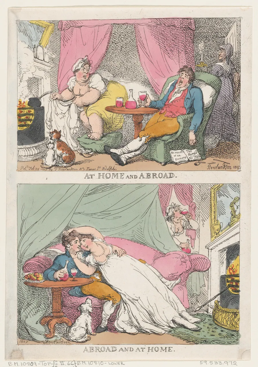 At Home and Abroad, Abroad and At Home by Thomas Rowlandson