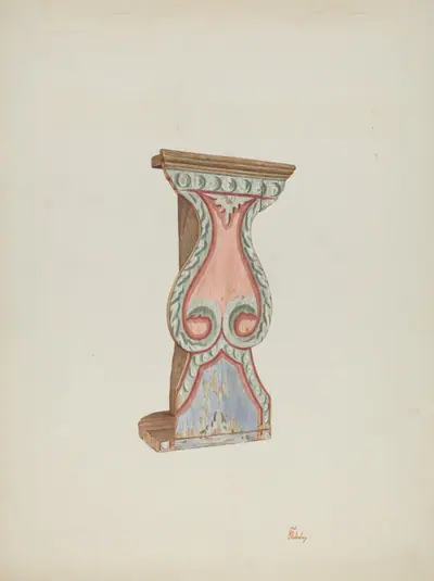 Painted Wall-stand for Flowers, etc.
