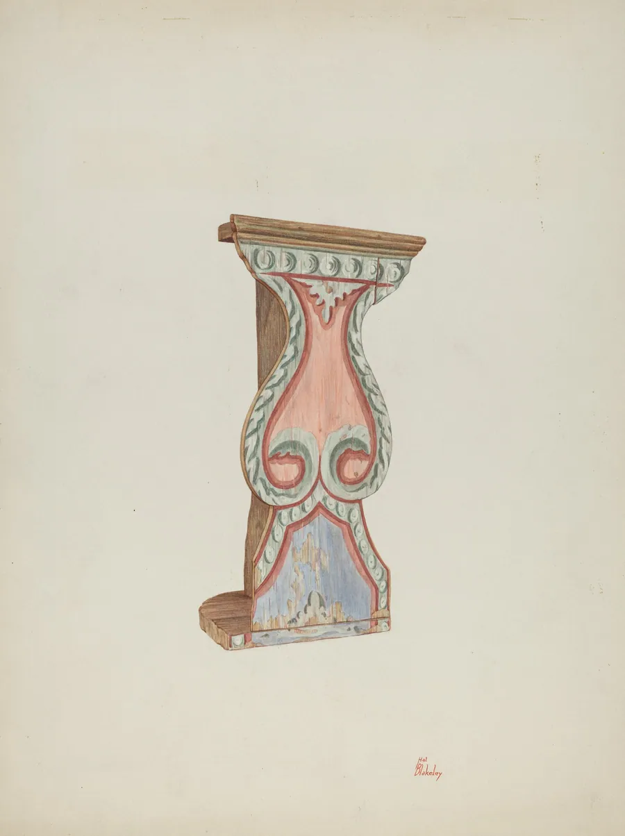 Painted Wall-stand for Flowers, etc. by Hal Blakeley