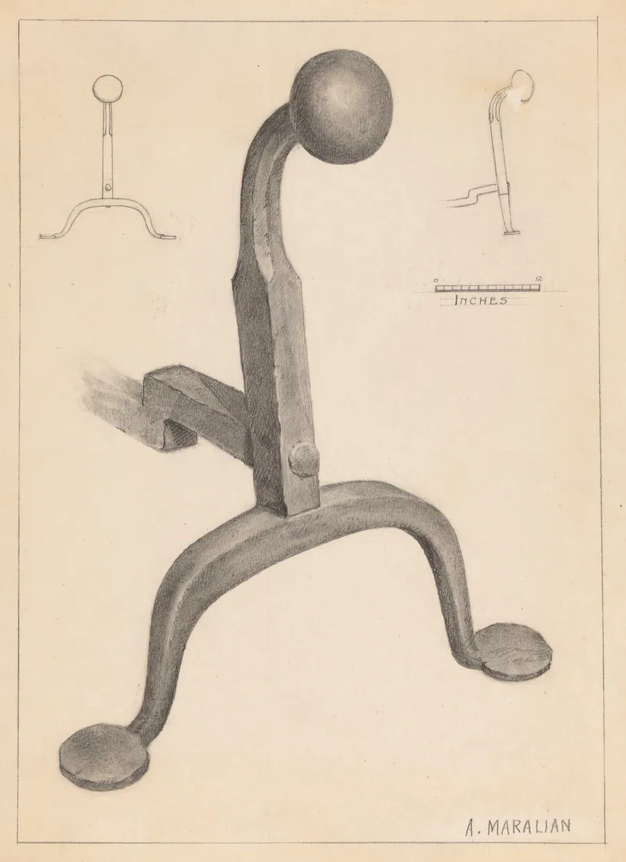 Andiron (one of pair) by Arsen Maralian