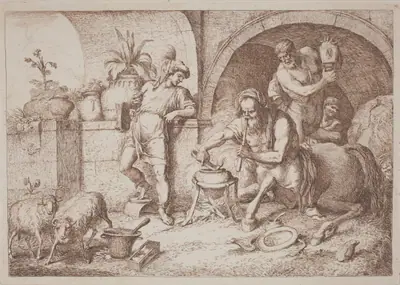 Chiron Teaches Magic to Achilles