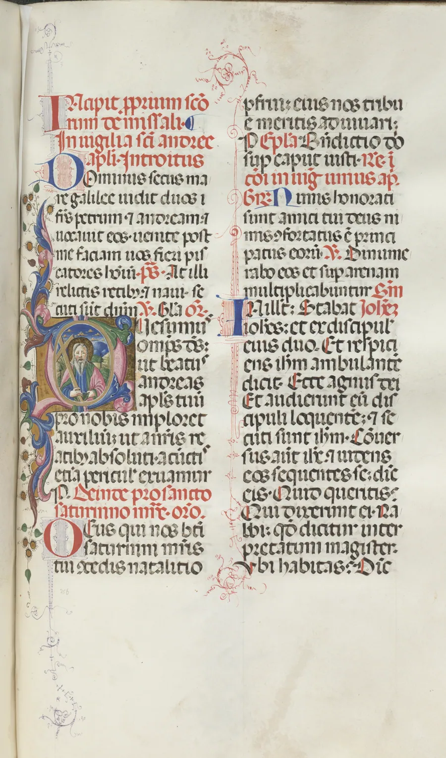 Missale: Fol. 259: Saint Andrew by Giapeco Caporali