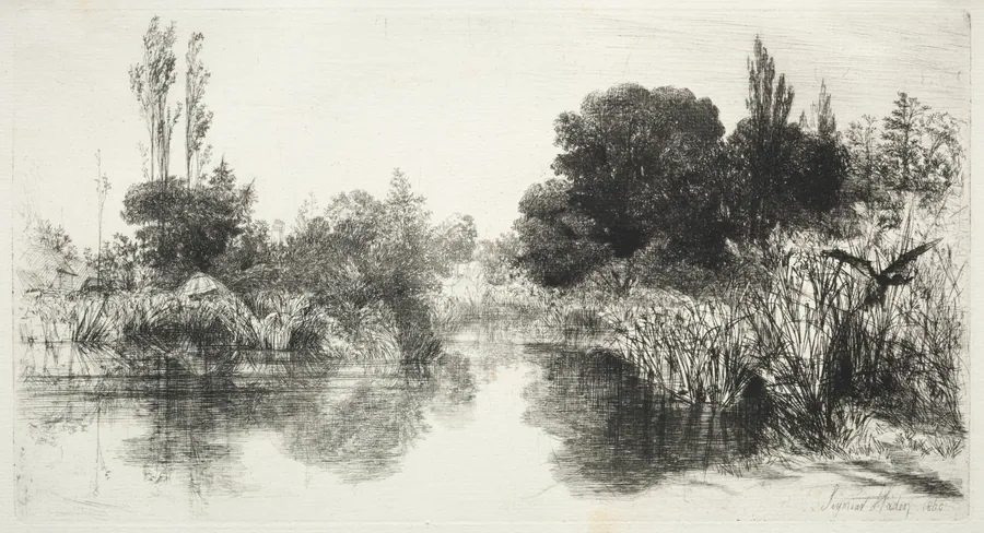 Share Mill Pond by Francis Seymour Haden