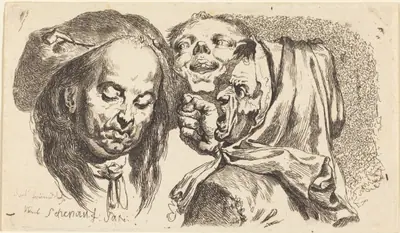 Old Woman Scolding a Man