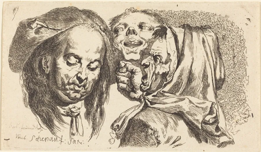 Old Woman Scolding a Man by Johann Eleazar Schenau