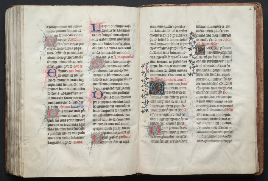 The Gotha Missal:  Fol. 161r, Text by Master of the Boqueteaux