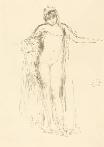 Draped Model, Standing