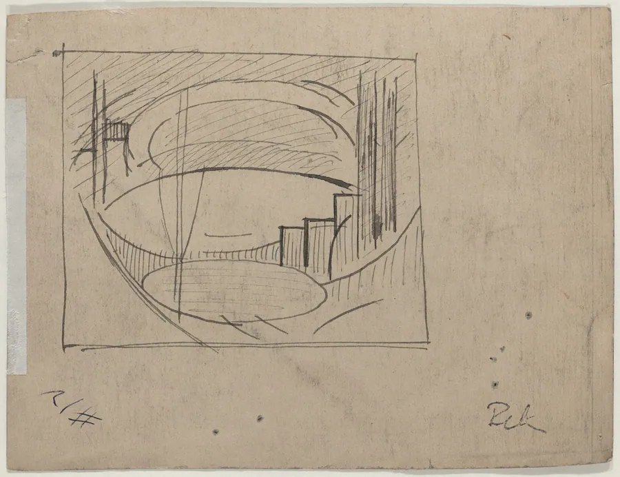 Study for "Soho" (verso) by Oscar F. Bluemner