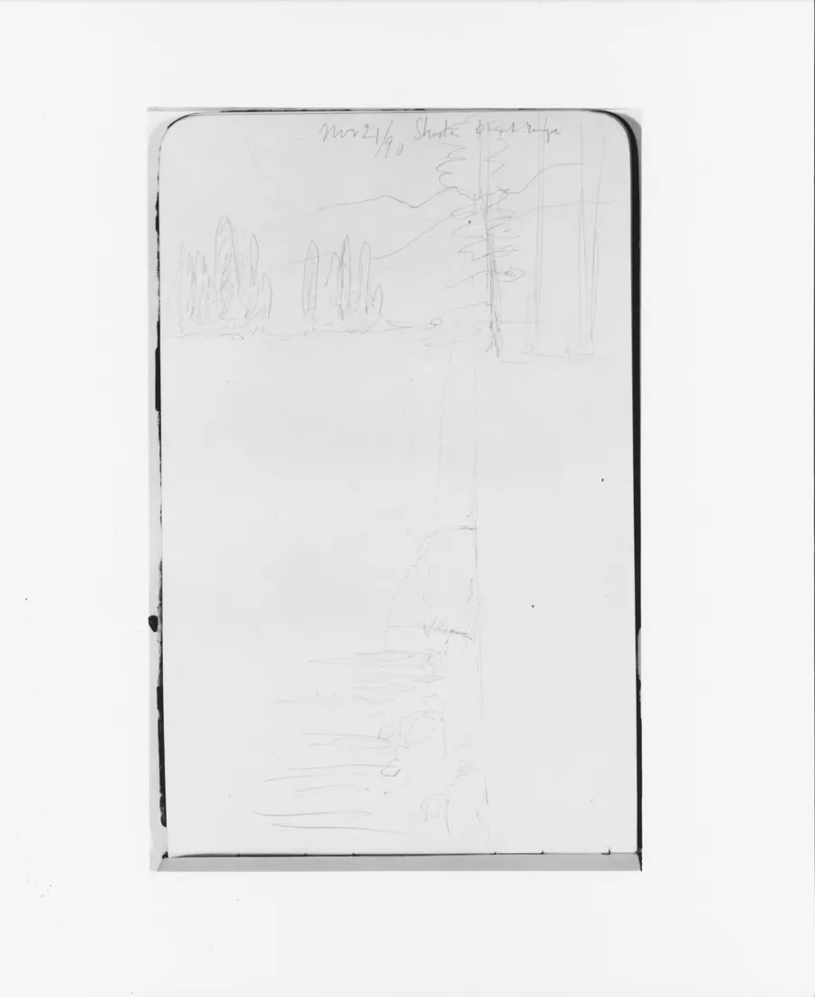 Two Landscape Sketches (from Sketchbook) by Albert Bierstadt