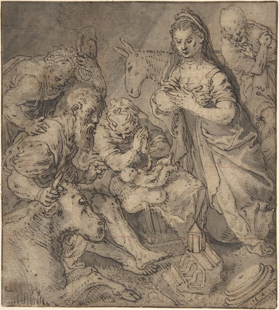 Adoration of the Shepherds by Joachim Beuckelaer
