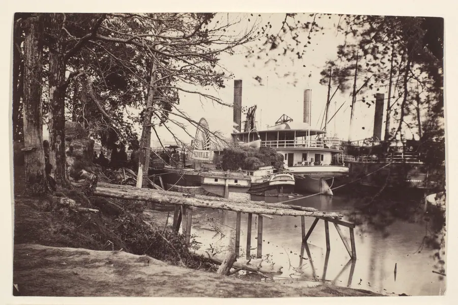 White House Landing, Pamunkey River by Timothy H. O'Sullivan