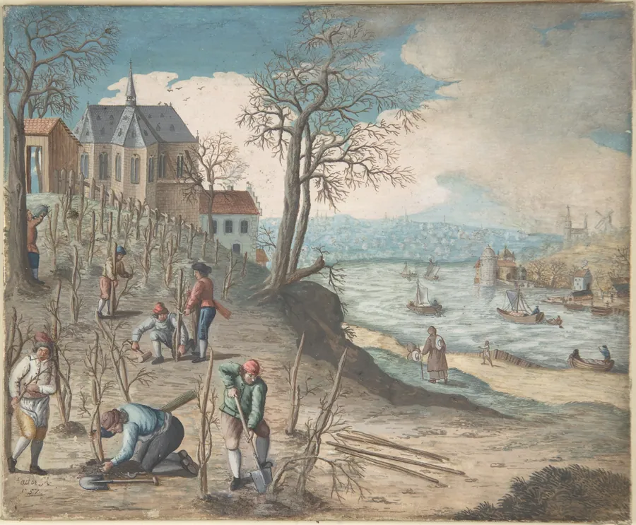 Planting Trees by Anonymous, Netherlandish, 16th century