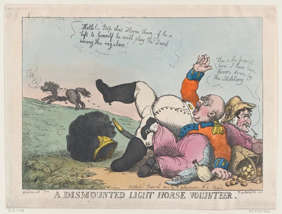 A Dismounted Light Horse Volunteer by Rudolph Ackermann, London