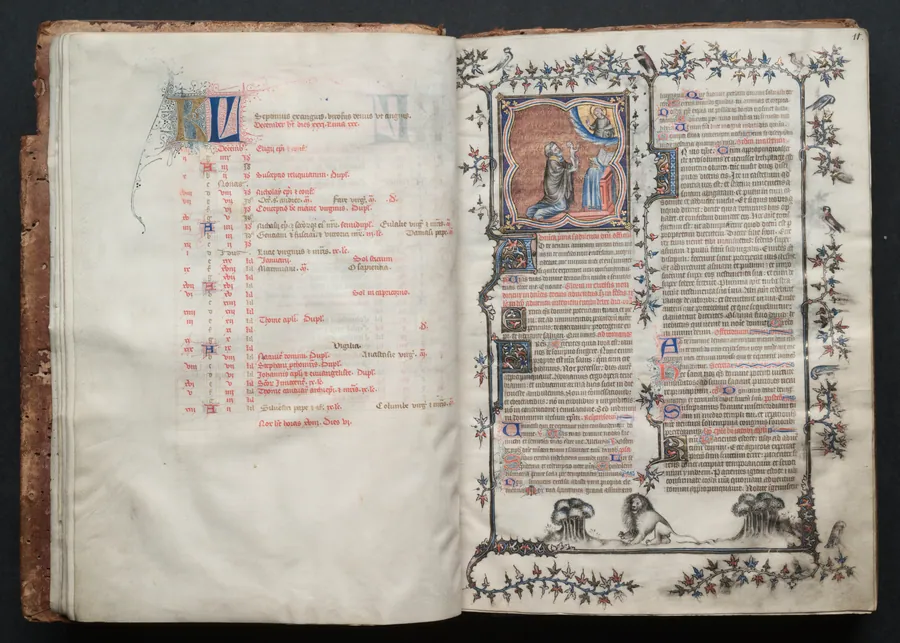 The Gotha Missal:  Fol. 10v, Text by Master of the Boqueteaux